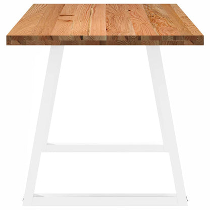 Eettafel rechthoekig 220x80x74 cm massief eikenhout lichtbruin