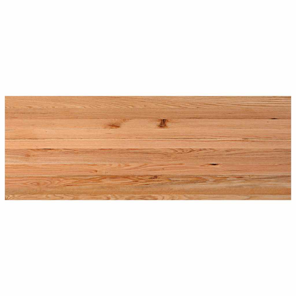 Eettafel rechthoekig 220x80x74 cm massief eikenhout lichtbruin