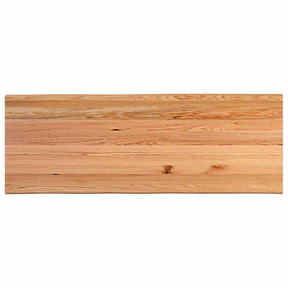 Eettafel met natuurlijke rand 220x80x74 cm massief eikenhout