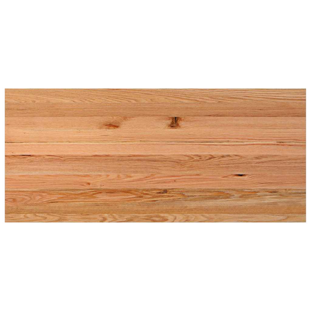 Eettafel met natuurlijke rand 220x80x74 cm massief eikenhout