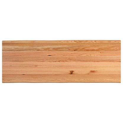 Eettafel met natuurlijke rand 220x80x74 cm massief eikenhout