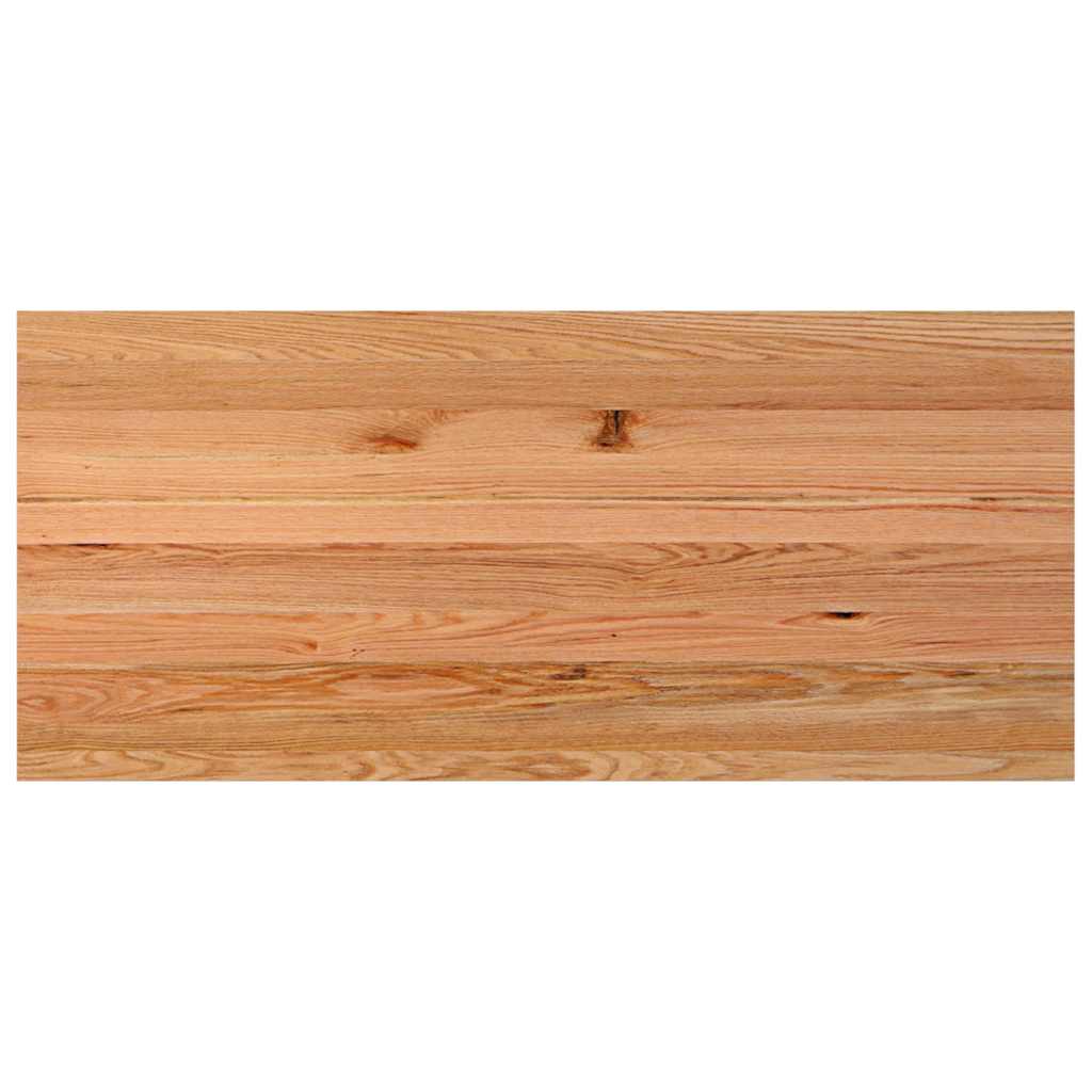 Eettafel met natuurlijke rand 220x80x74 cm massief eikenhout