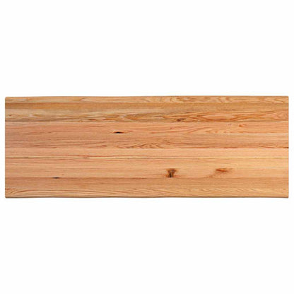 Eettafel met natuurlijke rand 220x80x74 cm massief eikenhout