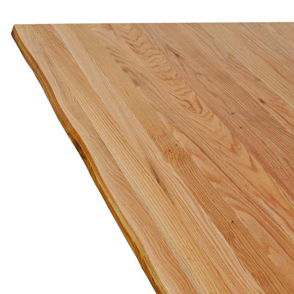 Eettafel met natuurlijke rand 220x80x74 cm massief eikenhout