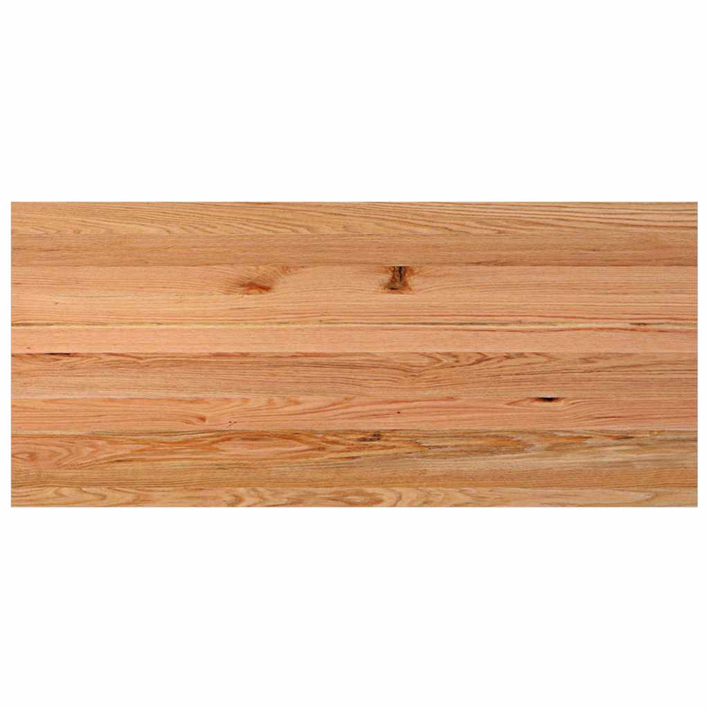 Eettafel met natuurlijke rand 220x80x74 cm massief eikenhout