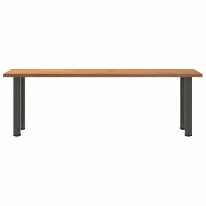 Eettafel rechthoekig 240x80x74 cm massief eikenhout lichtbruin