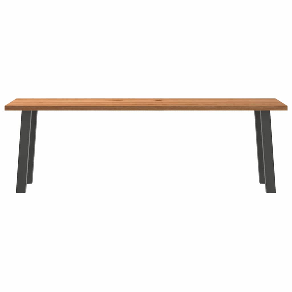 Eettafel rechthoekig 240x80x74 cm massief eikenhout lichtbruin