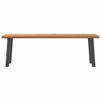Eettafel rechthoekig 240x80x74 cm massief eikenhout lichtbruin