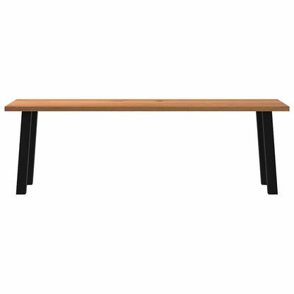 Eettafel rechthoekig 240x80x74 cm massief eikenhout lichtbruin