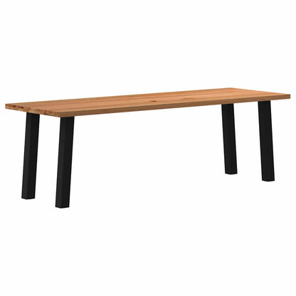 Eettafel rechthoekig 240x80x74 cm massief eikenhout lichtbruin