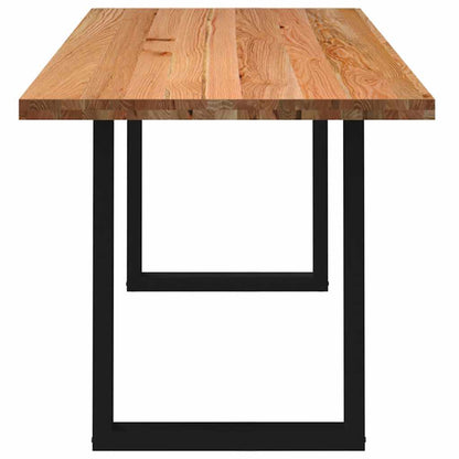 Eettafel rechthoekig 240x80x74 cm massief eikenhout lichtbruin