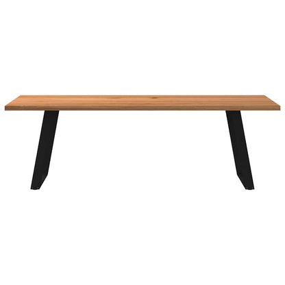 Eettafel rechthoekig 240x80x74 cm massief eikenhout lichtbruin