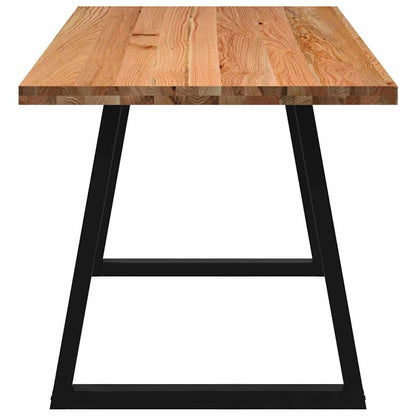 Eettafel rechthoekig 240x80x74 cm massief eikenhout lichtbruin