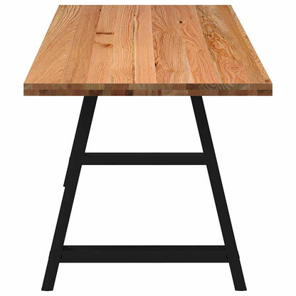 Eettafel rechthoekig 240x80x74 cm massief eikenhout lichtbruin