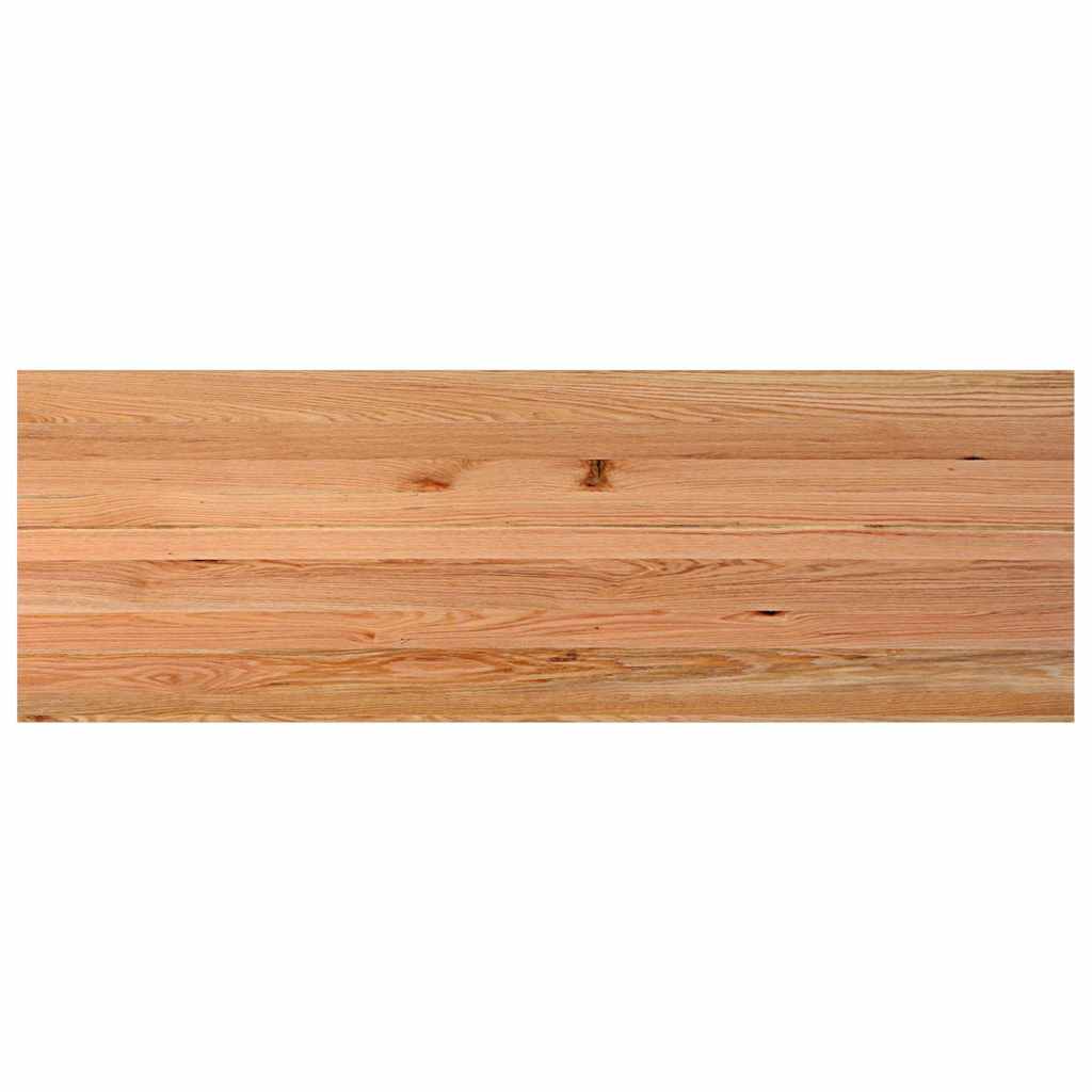 Eettafel rechthoekig 240x80x74 cm massief eikenhout lichtbruin