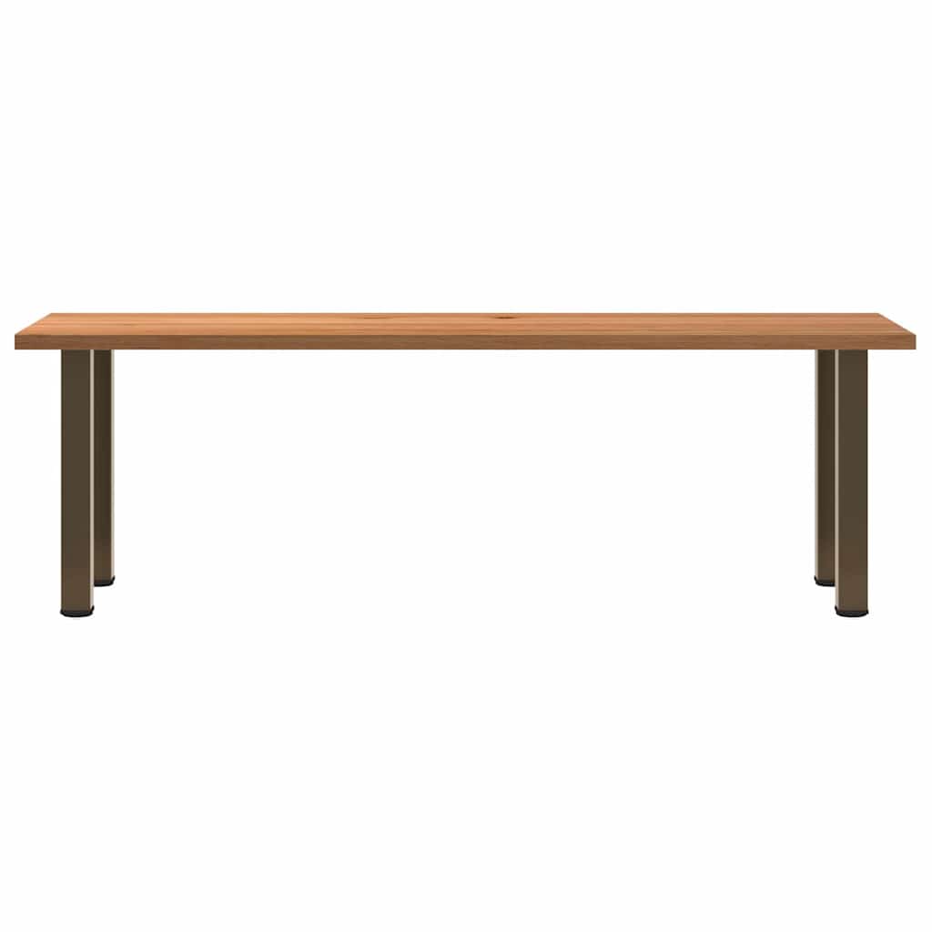 Eettafel rechthoekig 240x80x74 cm massief eikenhout lichtbruin