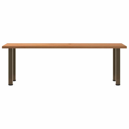 Eettafel rechthoekig 240x80x74 cm massief eikenhout lichtbruin
