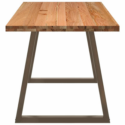 Eettafel rechthoekig 240x80x74 cm massief eikenhout lichtbruin