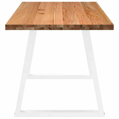 Eettafel rechthoekig 240x80x74 cm massief eikenhout lichtbruin