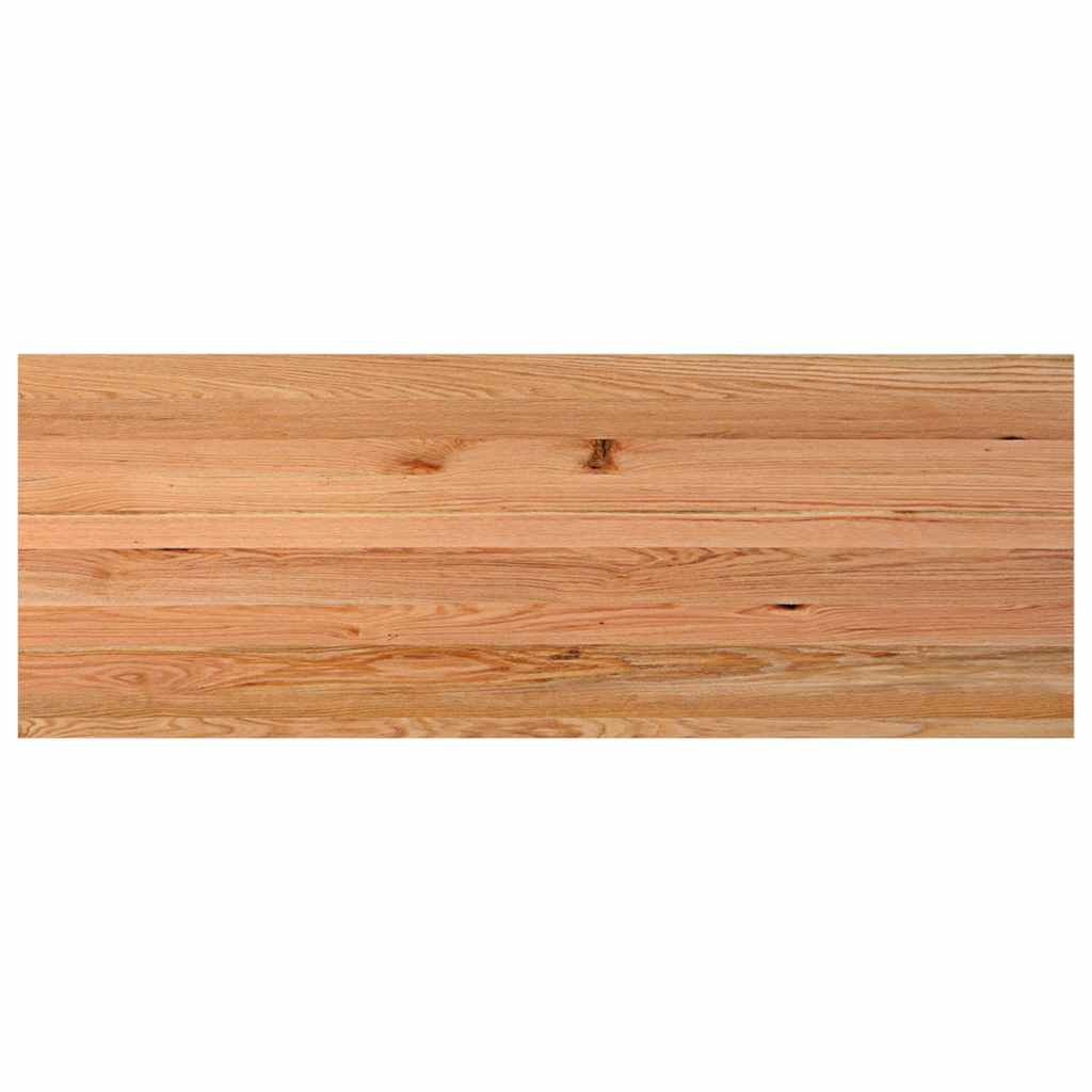 Eettafel rechthoekig 240x80x74 cm massief eikenhout lichtbruin