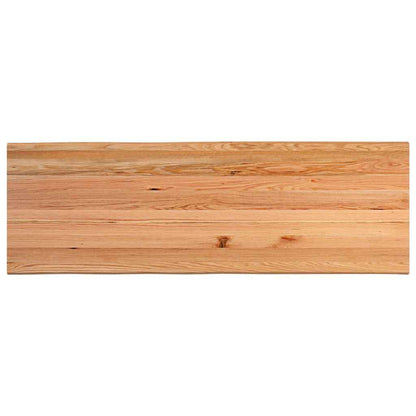 Eettafel met natuurlijke rand 240x80x74 cm massief eikenhout