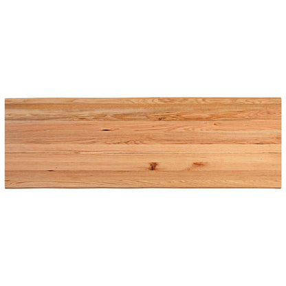 Eettafel met natuurlijke rand 240x80x74 cm massief eikenhout