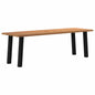 Eettafel met natuurlijke rand 240x80x74 cm massief eikenhout
