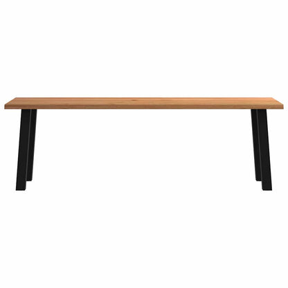 Eettafel met natuurlijke rand 240x80x74 cm massief eikenhout