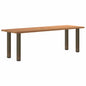 Eettafel met natuurlijke rand 240x80x74 cm massief eikenhout