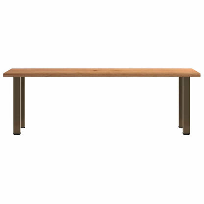 Eettafel met natuurlijke rand 240x80x74 cm massief eikenhout