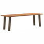 Eettafel met natuurlijke rand 240x80x74 cm massief eikenhout