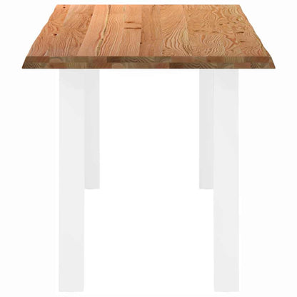 Eettafel met natuurlijke rand 240x80x74 cm massief eikenhout