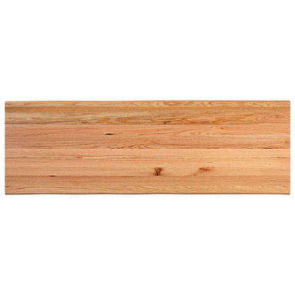 Eettafel met natuurlijke rand 240x80x74 cm massief eikenhout