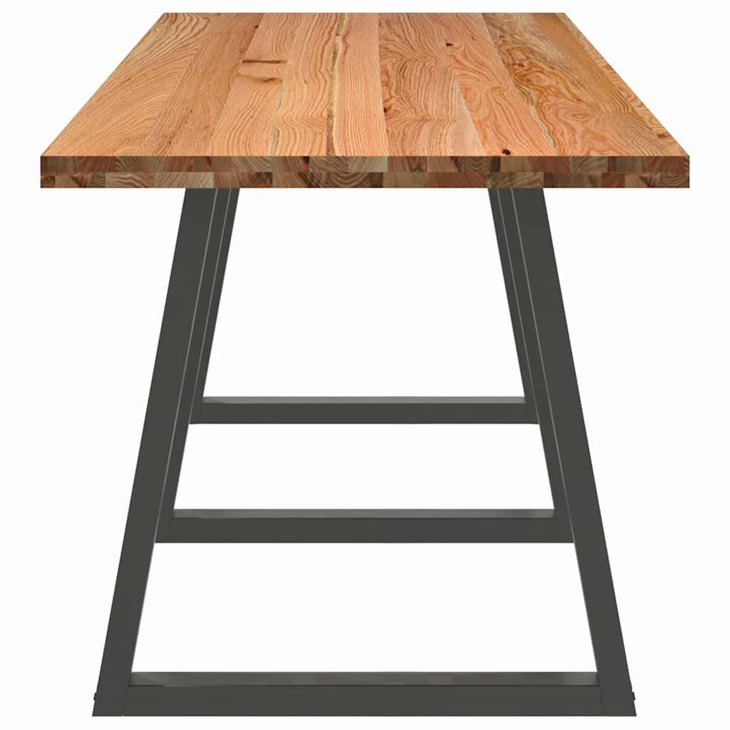 Eettafel rechthoekig 280x80x74 cm massief eikenhout lichtbruin
