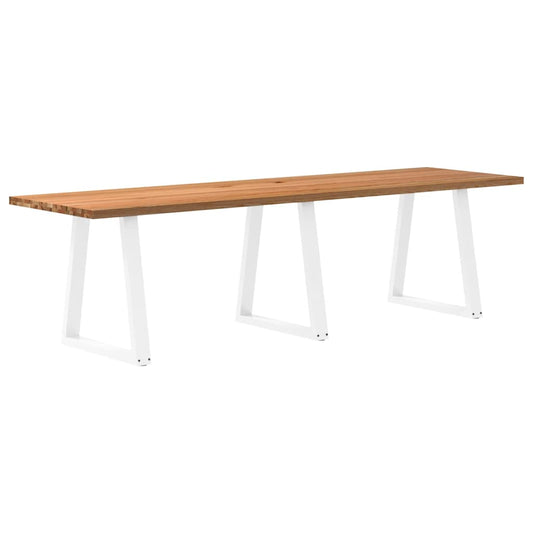 Eettafel rechthoekig 280x80x74 cm massief eikenhout lichtbruin