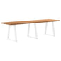 Eettafel met natuurlijke rand 280x80x74 cm massief eikenhout