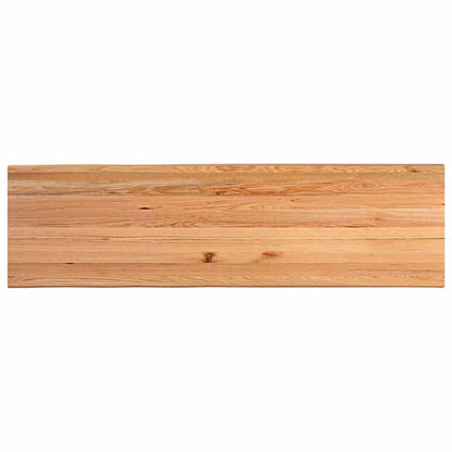 Eettafel met natuurlijke rand 280x80x74 cm massief eikenhout