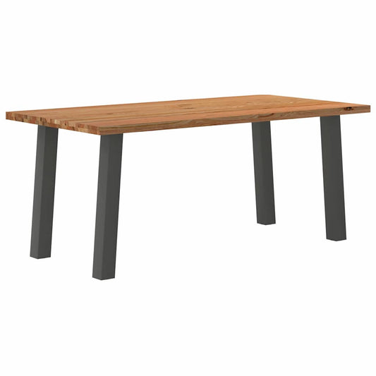Eettafel rechthoekig 180x90x74 cm massief eikenhout lichtbruin