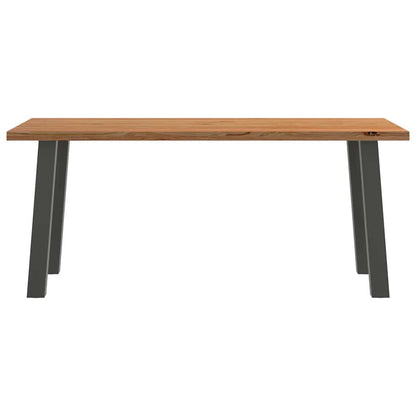 Eettafel rechthoekig 180x90x74 cm massief eikenhout lichtbruin