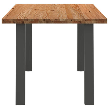 Eettafel rechthoekig 180x90x74 cm massief eikenhout lichtbruin