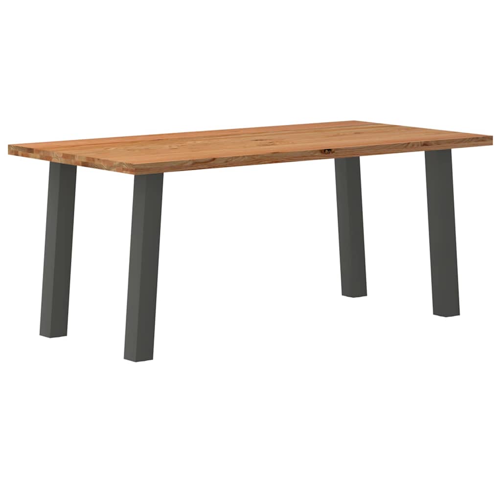 Eettafel rechthoekig 180x90x74 cm massief eikenhout lichtbruin