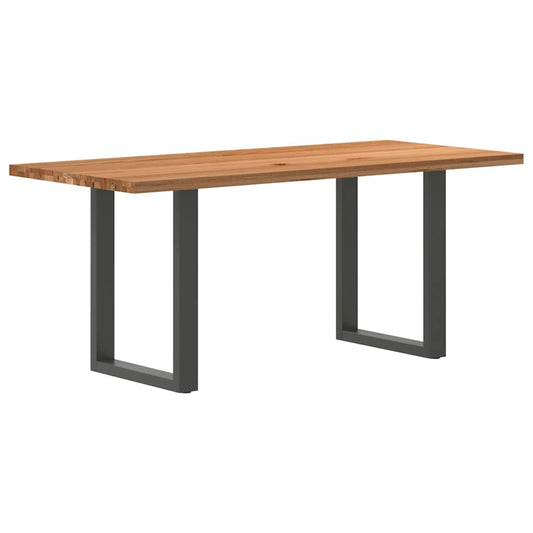 Eettafel rechthoekig 180x90x74 cm massief eikenhout lichtbruin