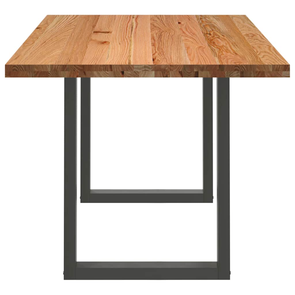 Eettafel rechthoekig 180x90x74 cm massief eikenhout lichtbruin