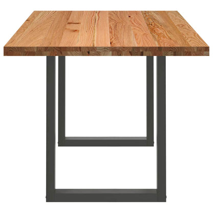 Eettafel rechthoekig 180x90x74 cm massief eikenhout lichtbruin