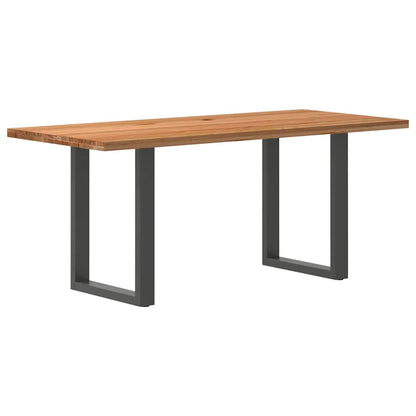 Eettafel rechthoekig 180x90x74 cm massief eikenhout lichtbruin