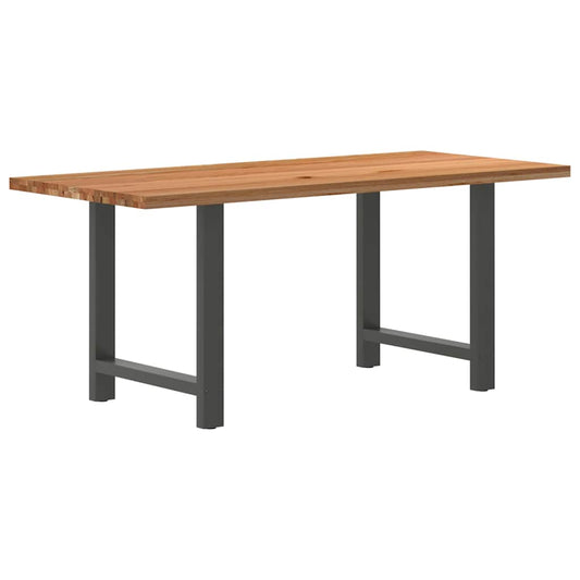 Eettafel rechthoekig 180x90x74 cm massief eikenhout lichtbruin