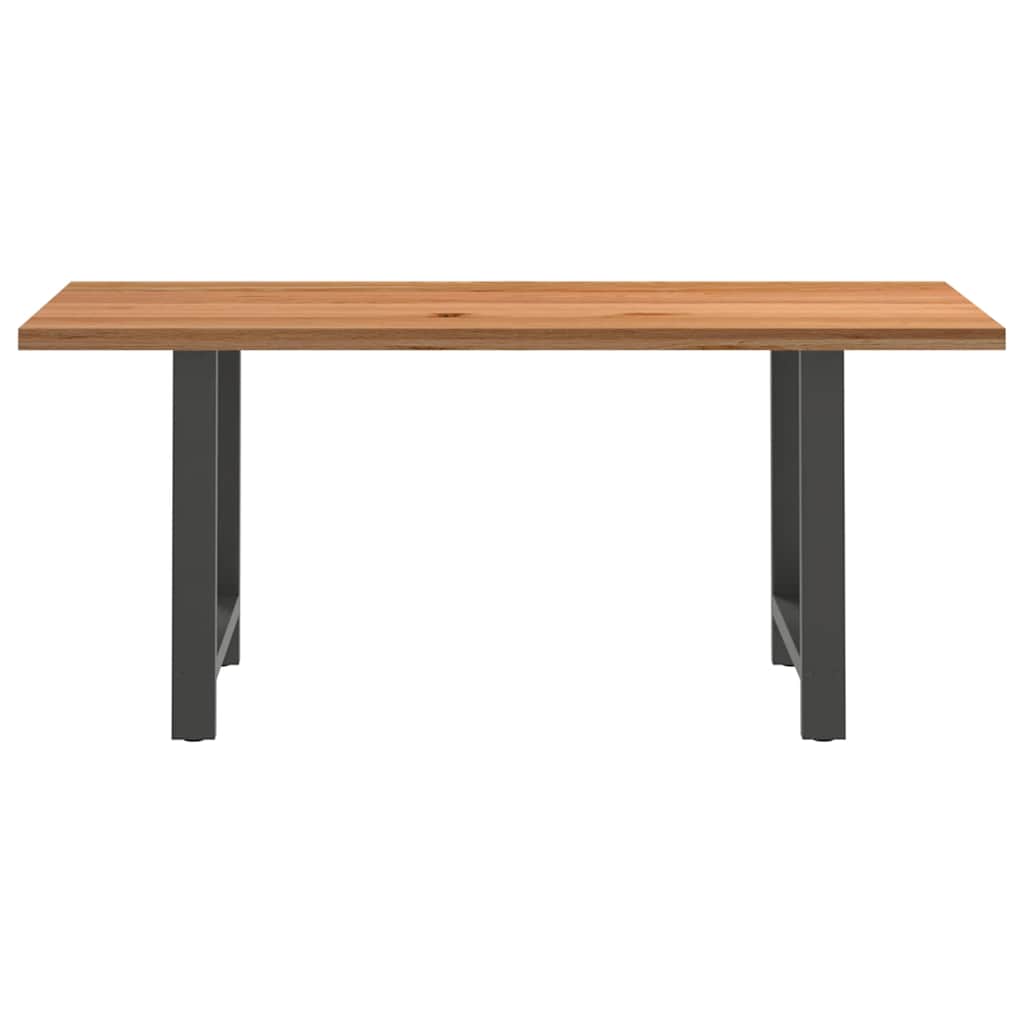 Eettafel rechthoekig 180x90x74 cm massief eikenhout lichtbruin