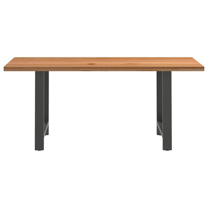Eettafel rechthoekig 180x90x74 cm massief eikenhout lichtbruin