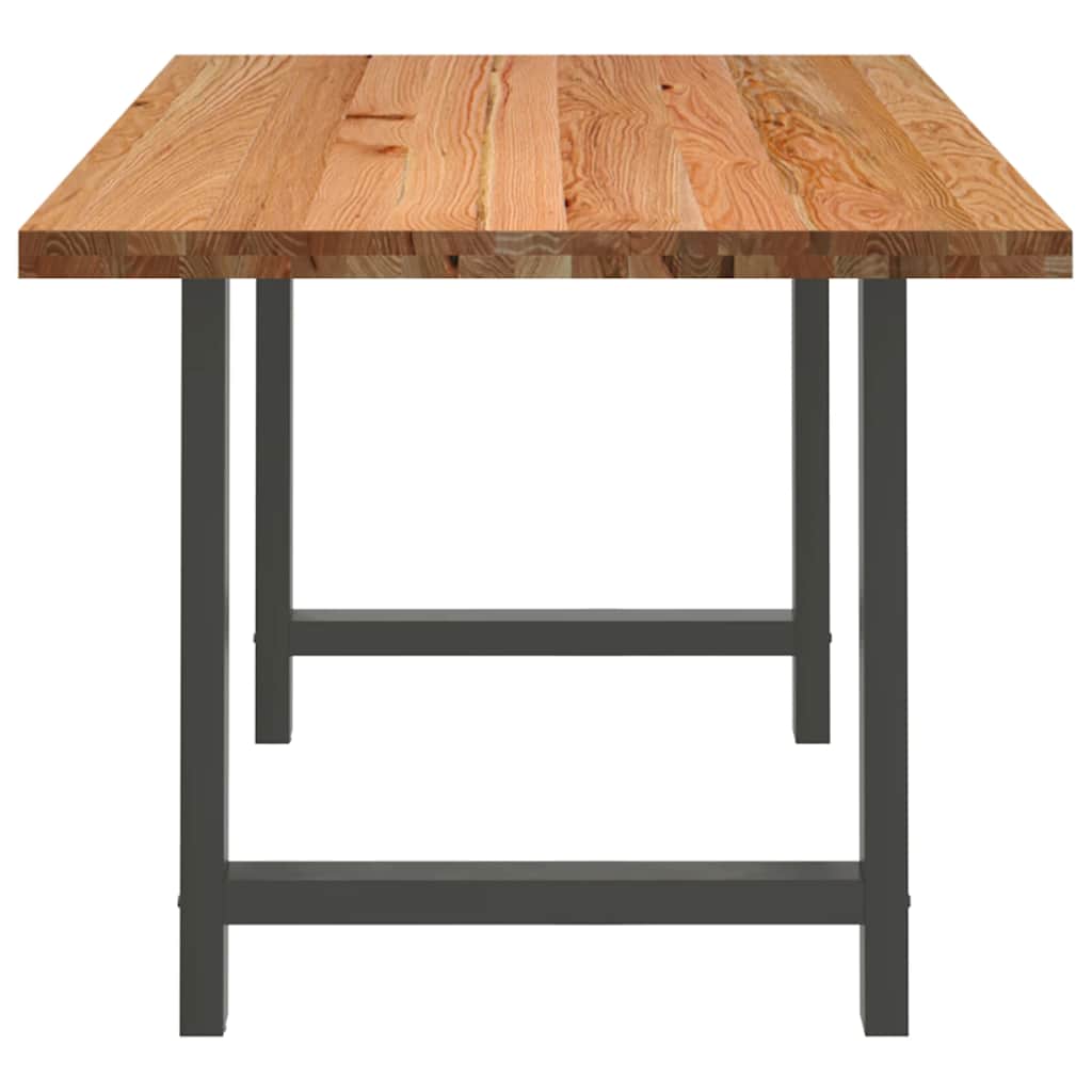 Eettafel rechthoekig 180x90x74 cm massief eikenhout lichtbruin