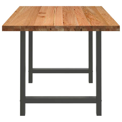 Eettafel rechthoekig 180x90x74 cm massief eikenhout lichtbruin